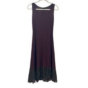 Gypsy Circus Womens Vintage Stempunk Emo‎ Dark Goth Lace Midi Dress Size S